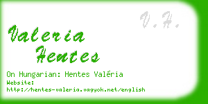valeria hentes business card
